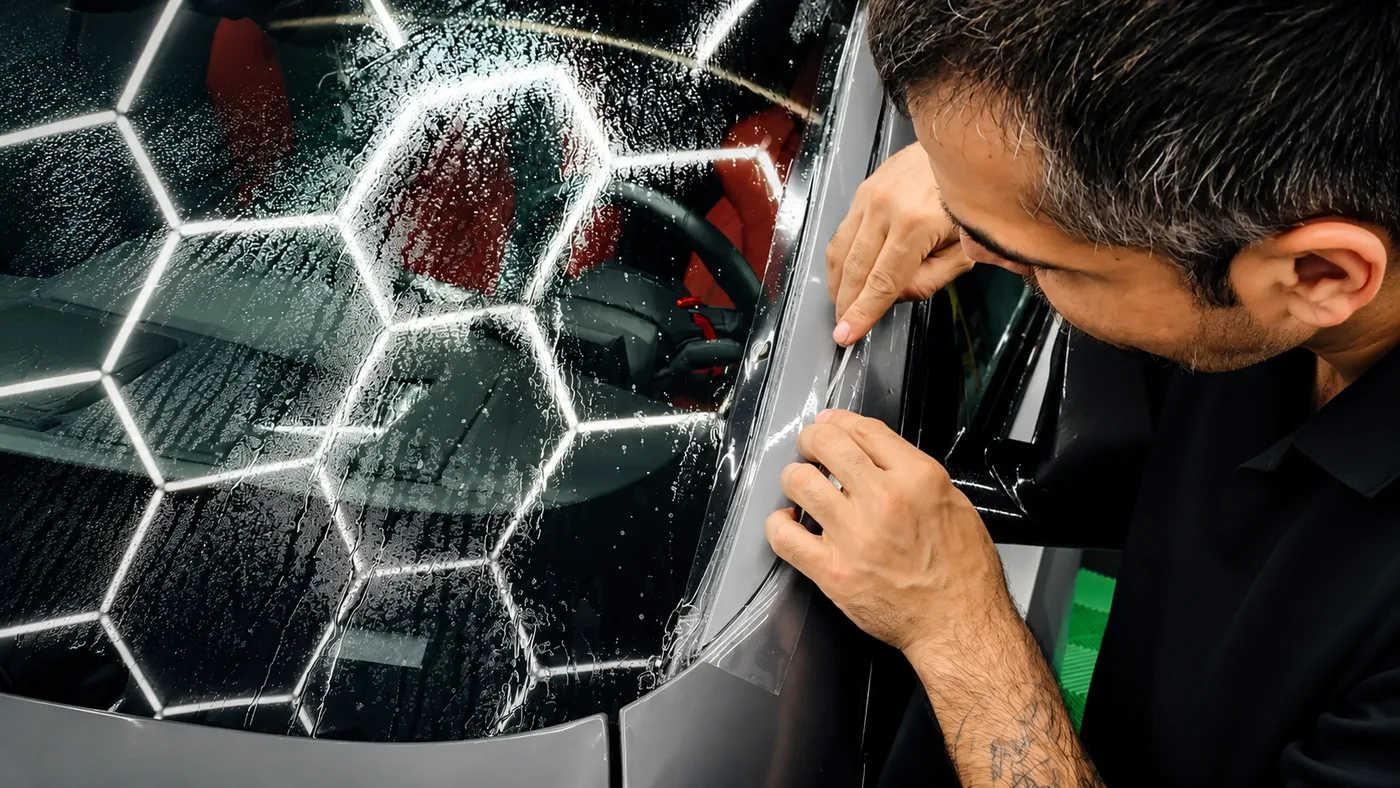 Оклейка кузова антигравийной пленкой в Rush Detailing